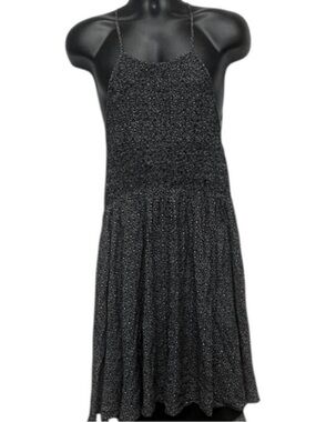 Kimchi Blue Black Halter Dress High Low Open Back Boho Flowy L